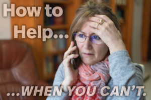 Woman looking concerned and speechless listening to someone on the phone